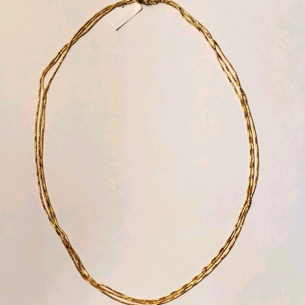 multi strand 14k over Sterling necklace 20 inch